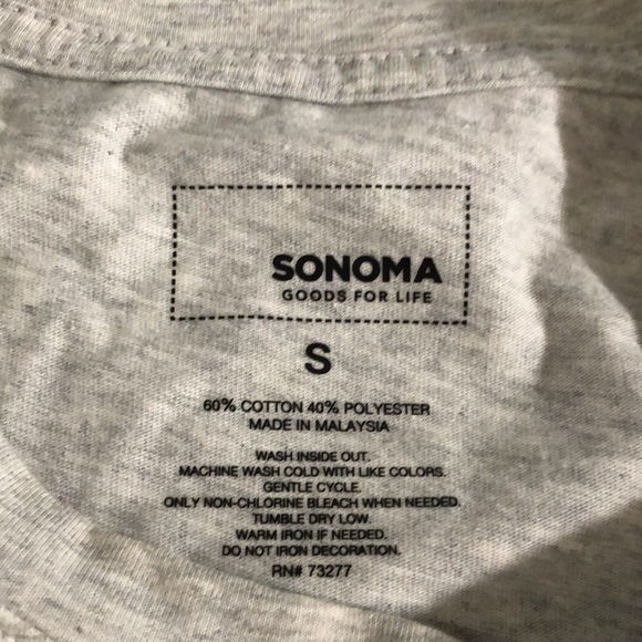 {Sonoma} Gray T Shirt With American Flag Graphic - Picture 6 of 8